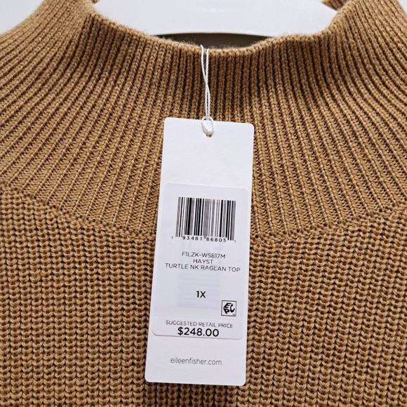 Eileen Fisher Merino Wool Turtleneck Sweater Size 1X - Picture 3 of 5